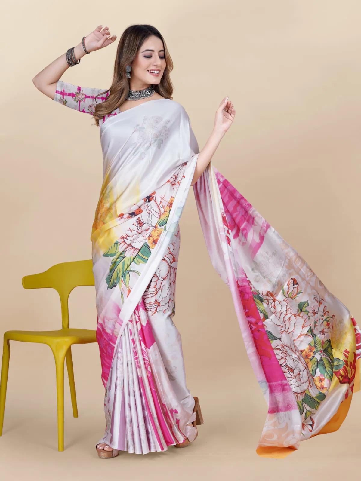 Shree Radha Raman Trendz Japan Crepe Digital Printed Saree Catalog